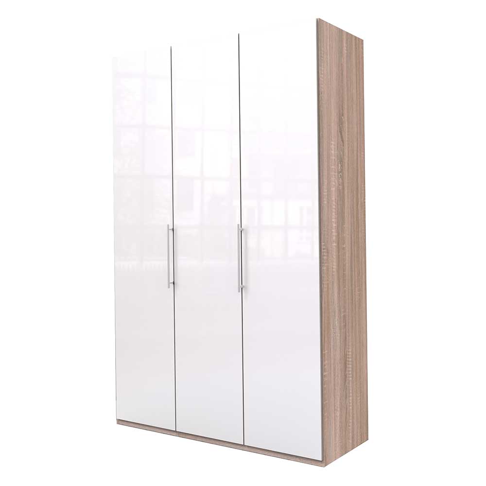 Eleganter Kleiderschrank in Weiß Glasbeschichtung - Bosays