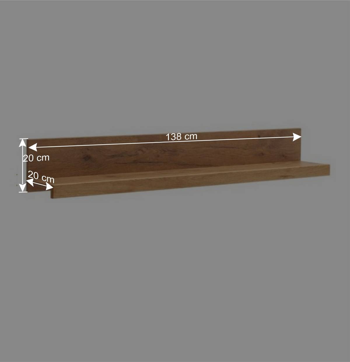 Teilmassives Wandboard in Wildeiche - Scarlett
