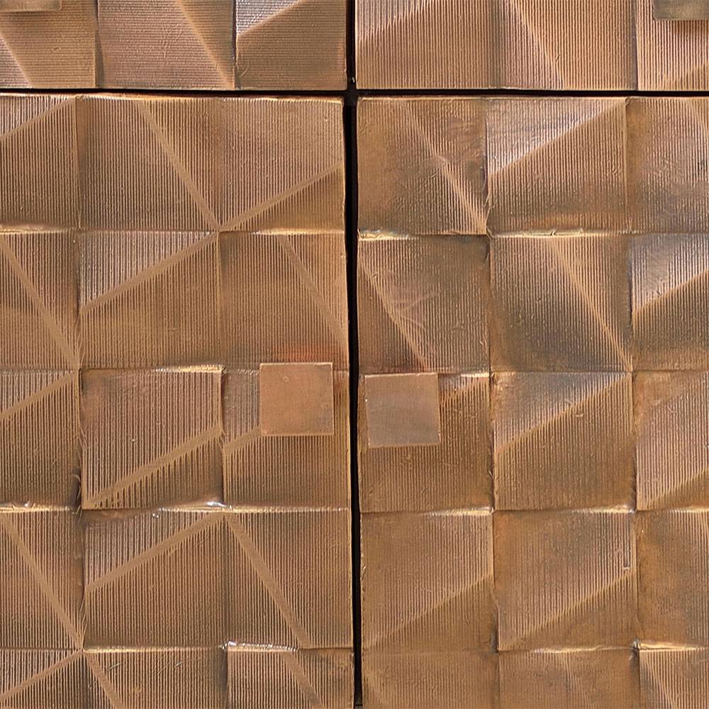Design Sideboard in Bronze und Mango Natur - Bensez