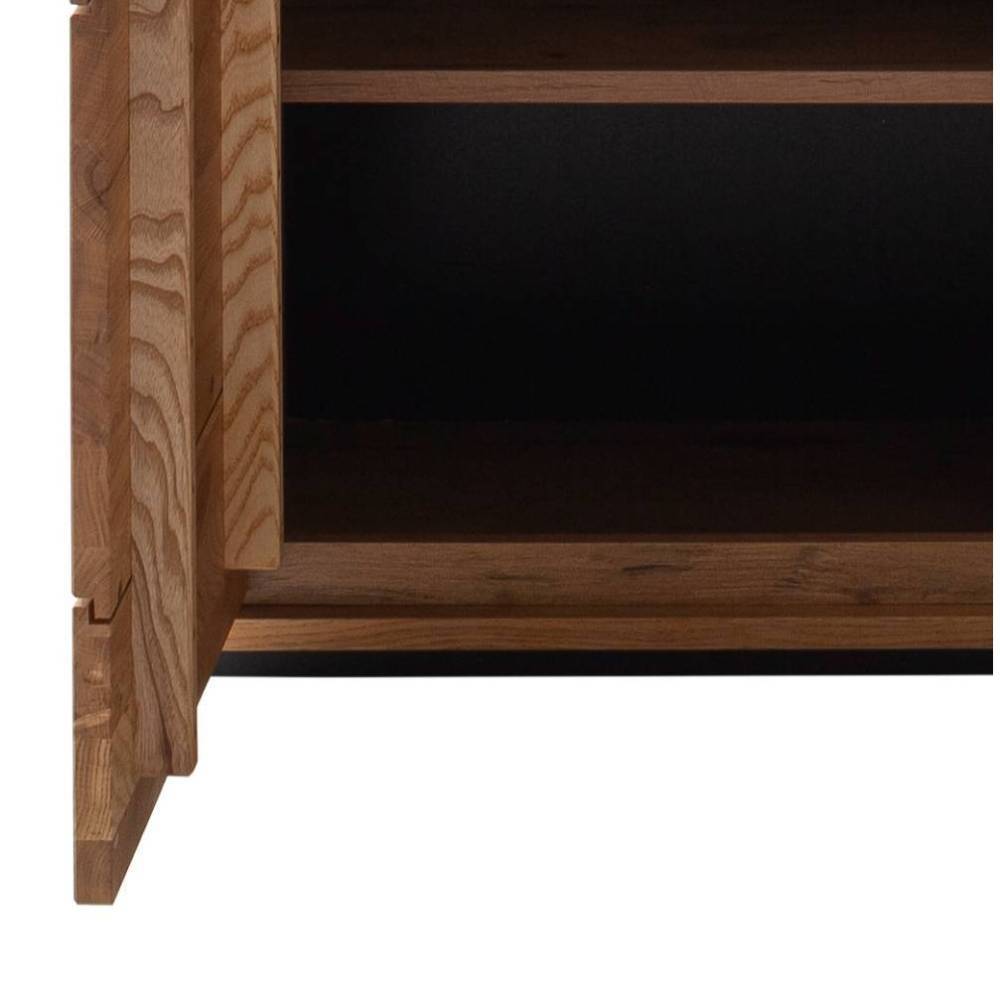 Highboard mit Glaseinsatz in Wildeiche - Pulvaria