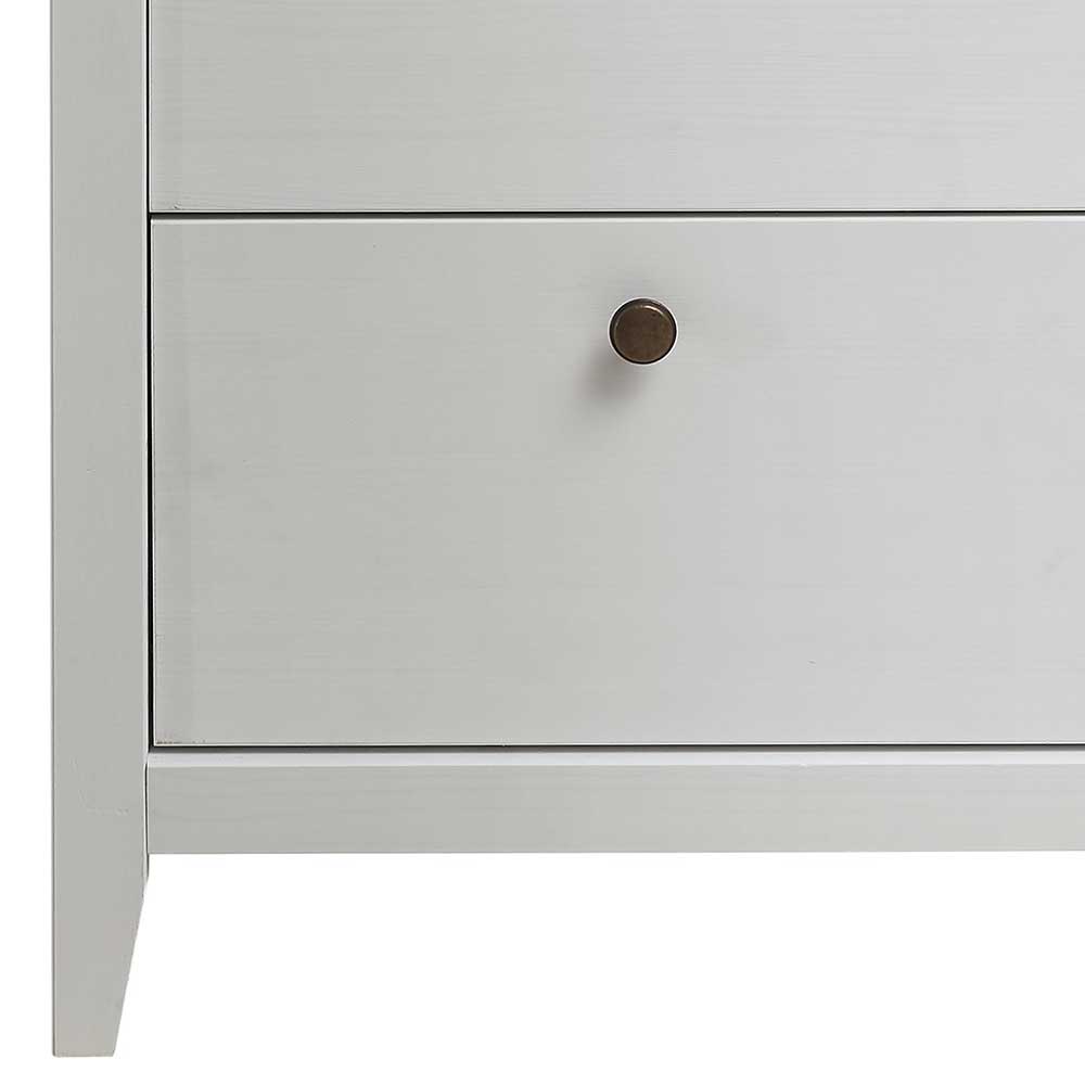 58x200x40 cm Skandi Vitrine in Weiß lackiert - Astinion