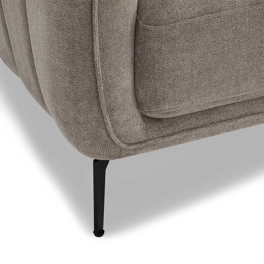 Federkernsofa in Beige Stoffbezug - Ordinia