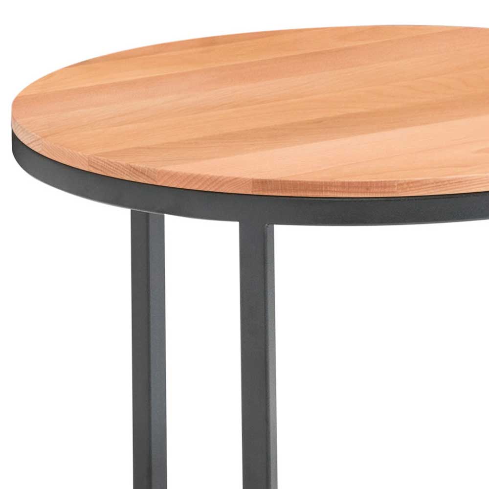 Runder Holztisch mit Metallgestell - Francis