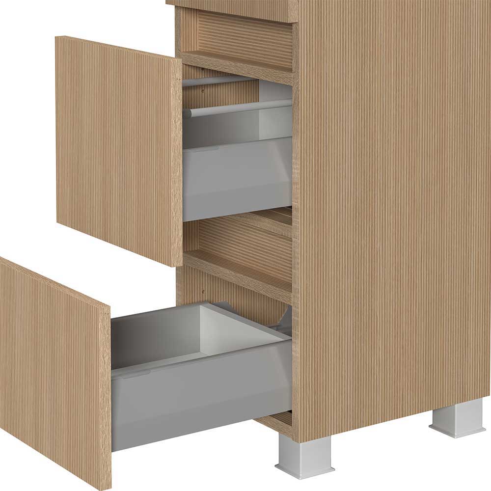 Waschplatzmöbel und Midischrank Set - Leitha (dreiteilig)