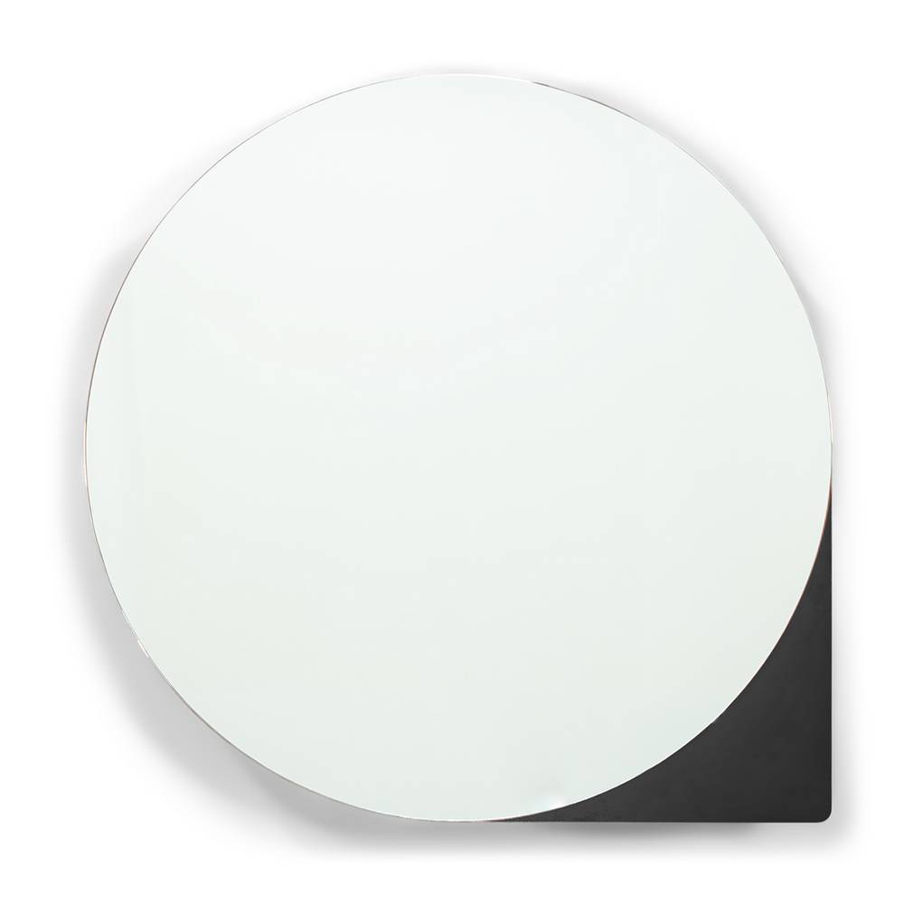 35cm runder Hängeschrank mit Spiegel-Tür - Enkes