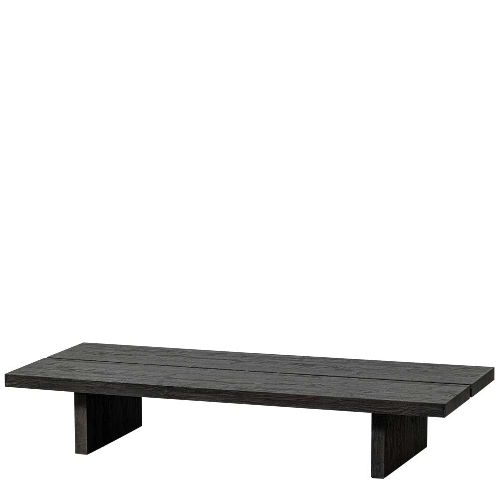 Niedriger Couchtisch in Dunkelbraun Holzoptik - Rosiblo