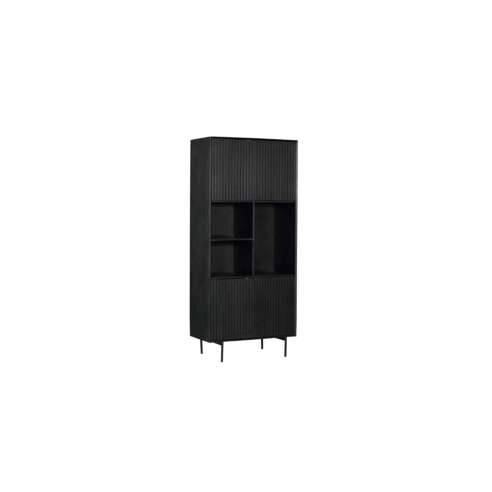 Vitrinenschrank mit schwarzen Oberflächen - Jusitc