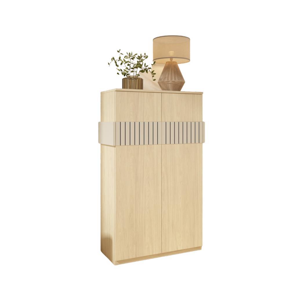 Highboard für Schuhe in Naturfarben Holzoptik - Ragusca