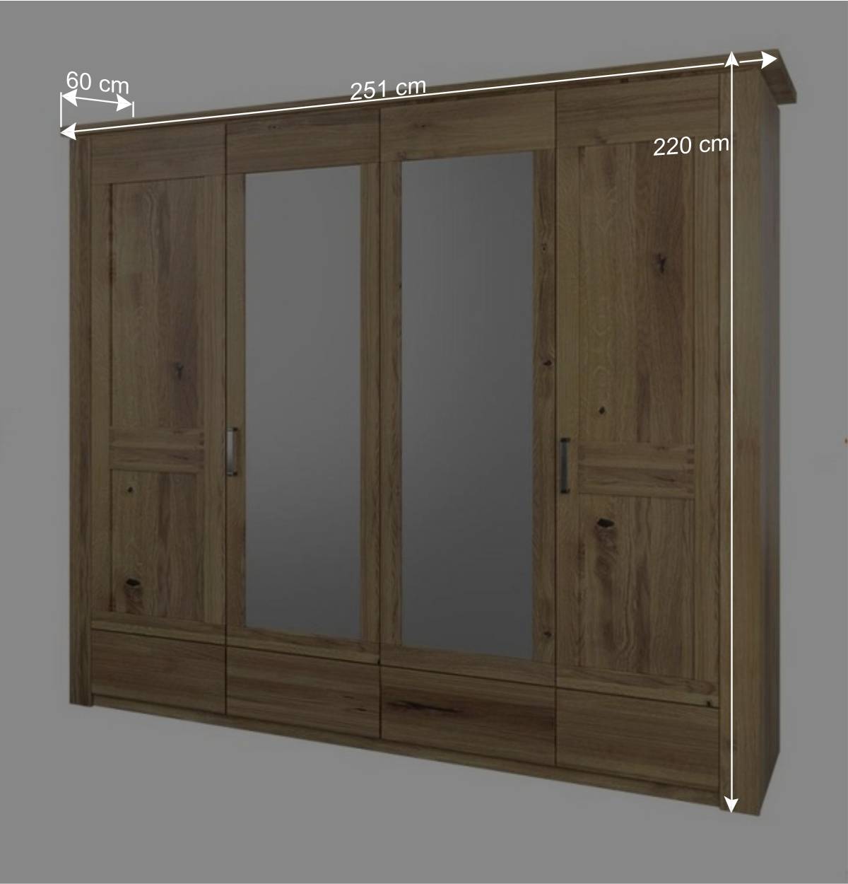 Landhauskleiderschrank aus Asteiche - Riostar