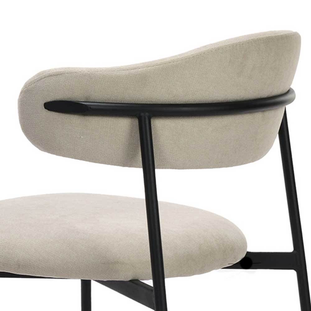 Polsterstühle in Taupe Strukturstoff - Filmau (2er Set)