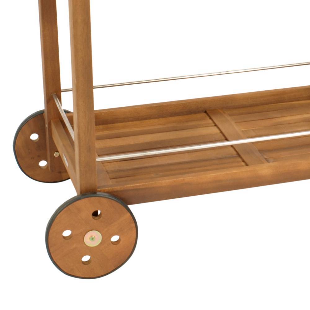 Outdoor-Servierwagen aus Akazie Massivholz - Bastian