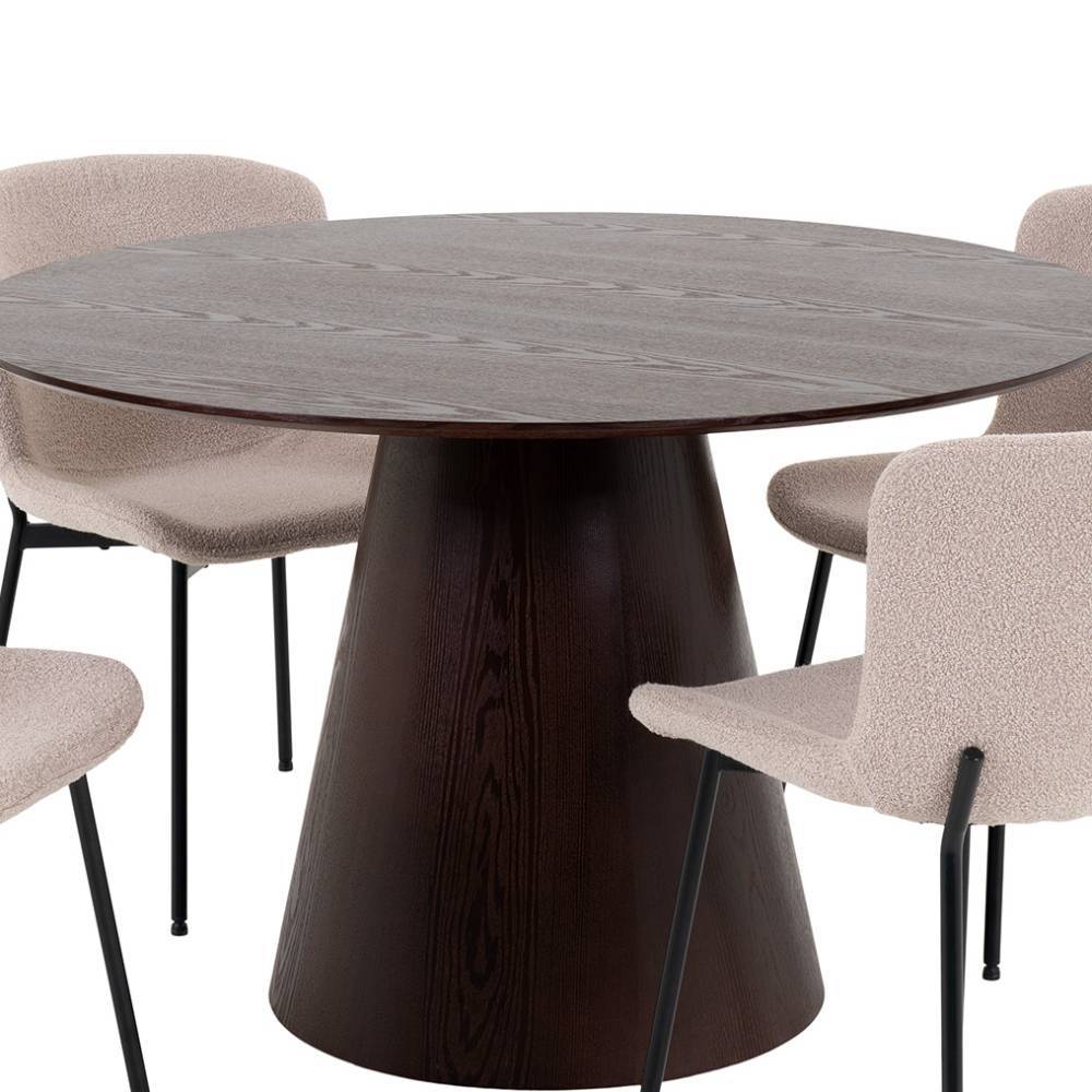 Esszimmer Möbelset mit rundem Tisch - Crystono (fünfteilig)