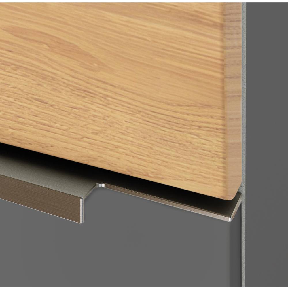 80cm Waschtisch mit Mineralgussbecken in Mattgrau - Reill