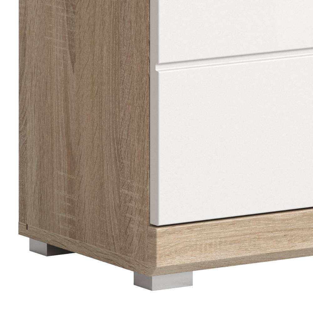 Unterer Bereich des Highboards mit stabilen Standfüßen und Holzdekor – Calbanyara