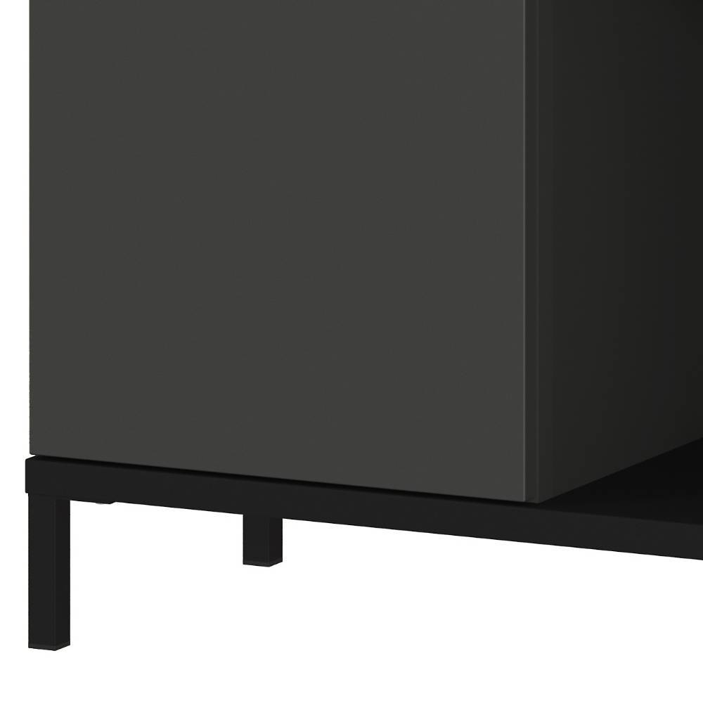 Officeschrank in Dunkelgrau mit Schwarz - Kali