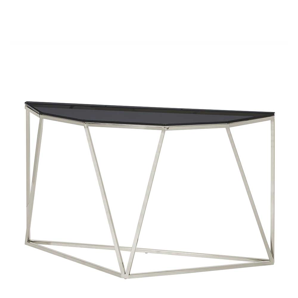Design-Konsolentisch mit Rauchglas Platte - sechseckig - Tauranga