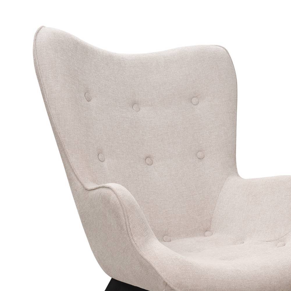 Scandi Chic Sessel in Beige Strukturstoff - Lardias