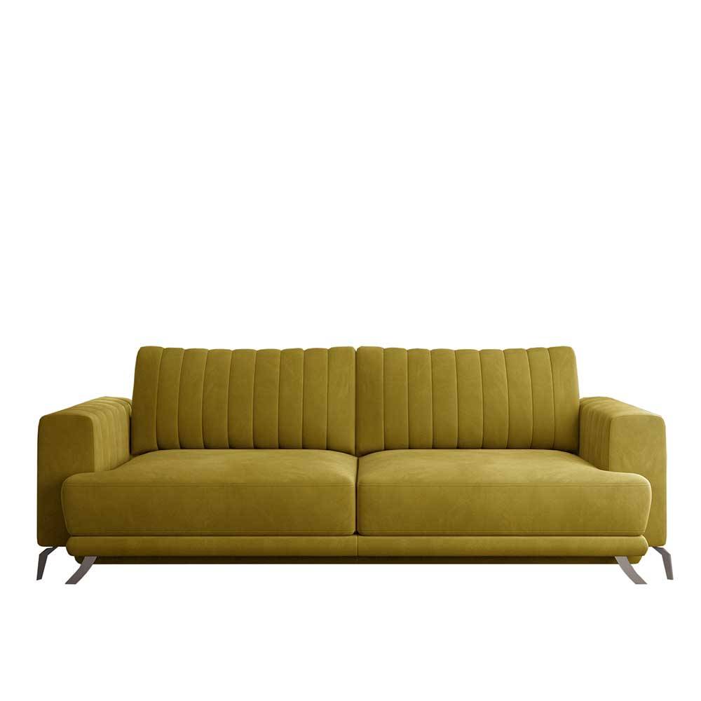 Velours Schlafcouch mit 145x215 cm Liegefläche - Lotta