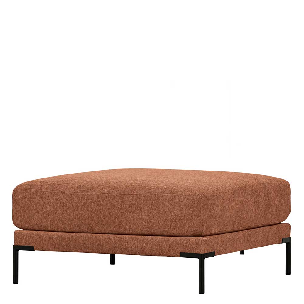Couchhocker in Rostfarben Chenille - Brixx