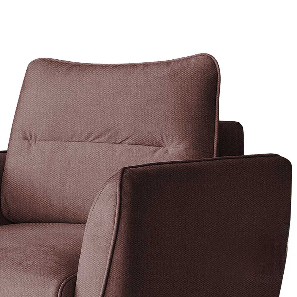 Webstoff Polstersessel in Rosenholz - Naviron