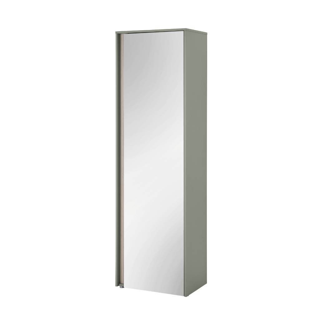 Garderobenschrank mit Spiegel in Graugrün - Socotta