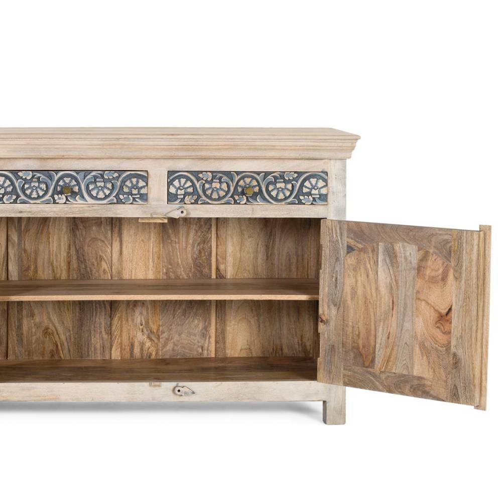 Boho Sideboard aus Mangobaum Massivholz - Kourtneya