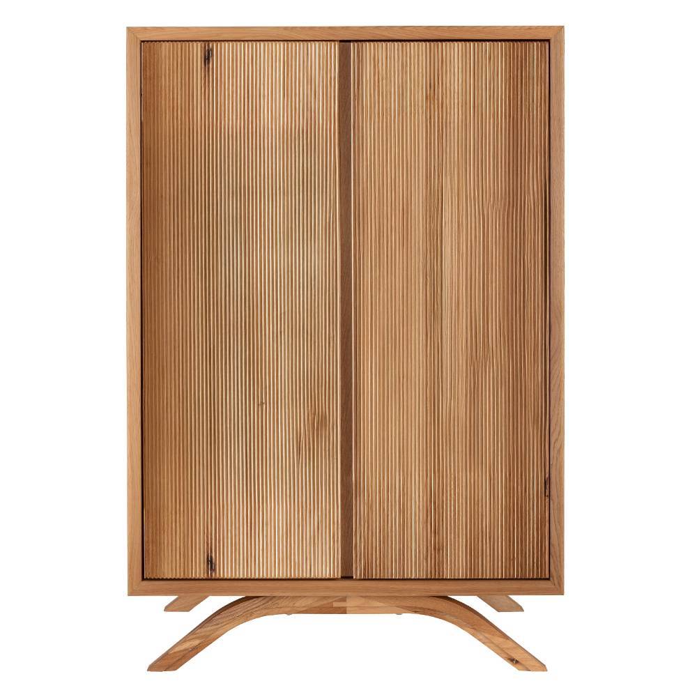 Wildeiche Highboard mit Doppeltür - Fredellia