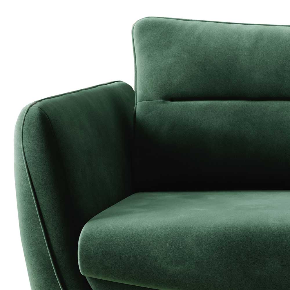Bettcouch in Dunkelgrün Samtbezug - Major