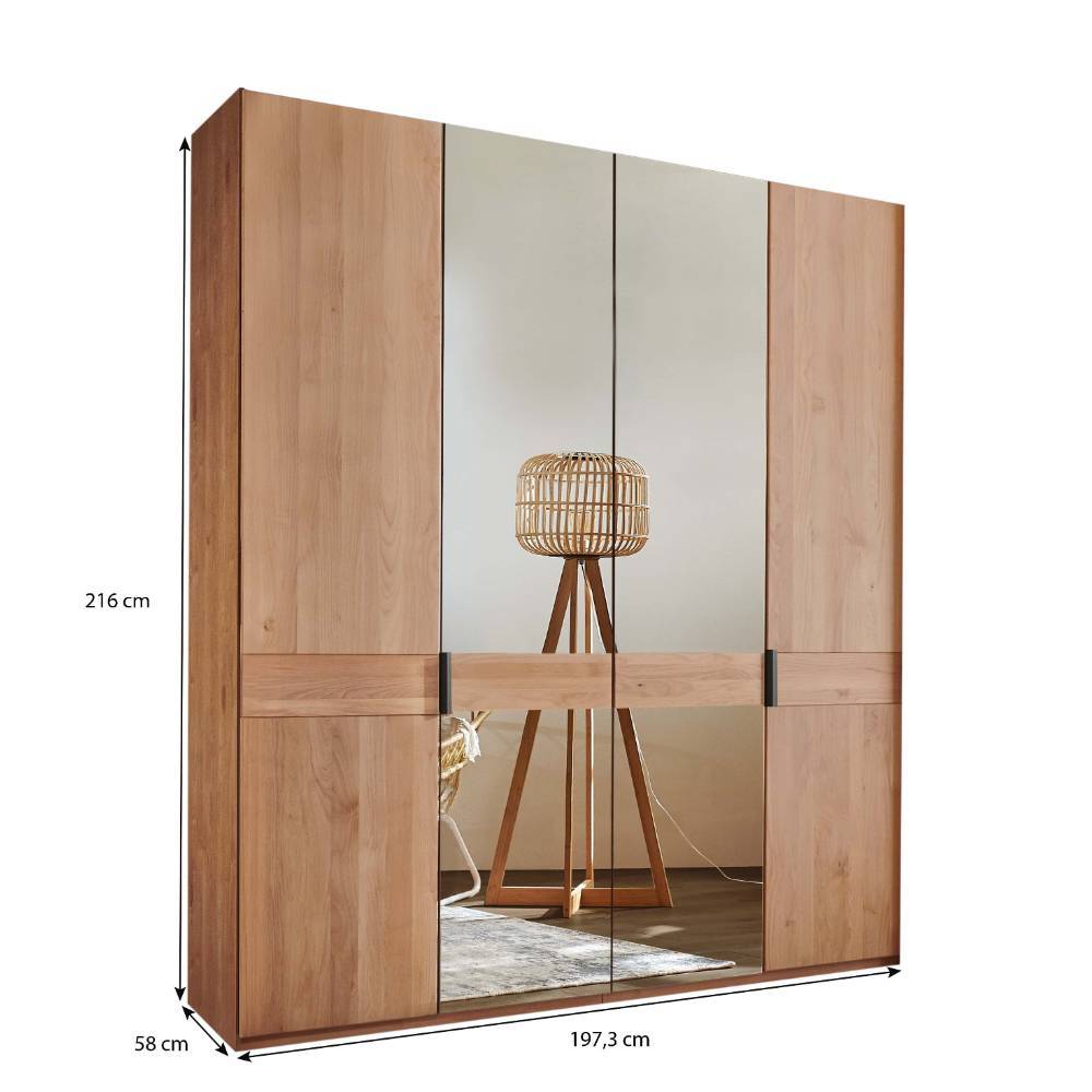 4-türiger Schlafzimmerschrank mit 216 cm Höhe - Murray