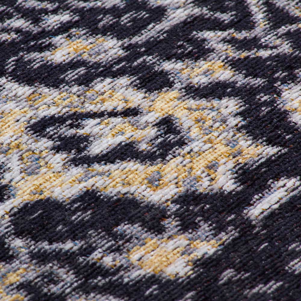 Interessant gemusterter Teppich in Blau Beige - Mailak