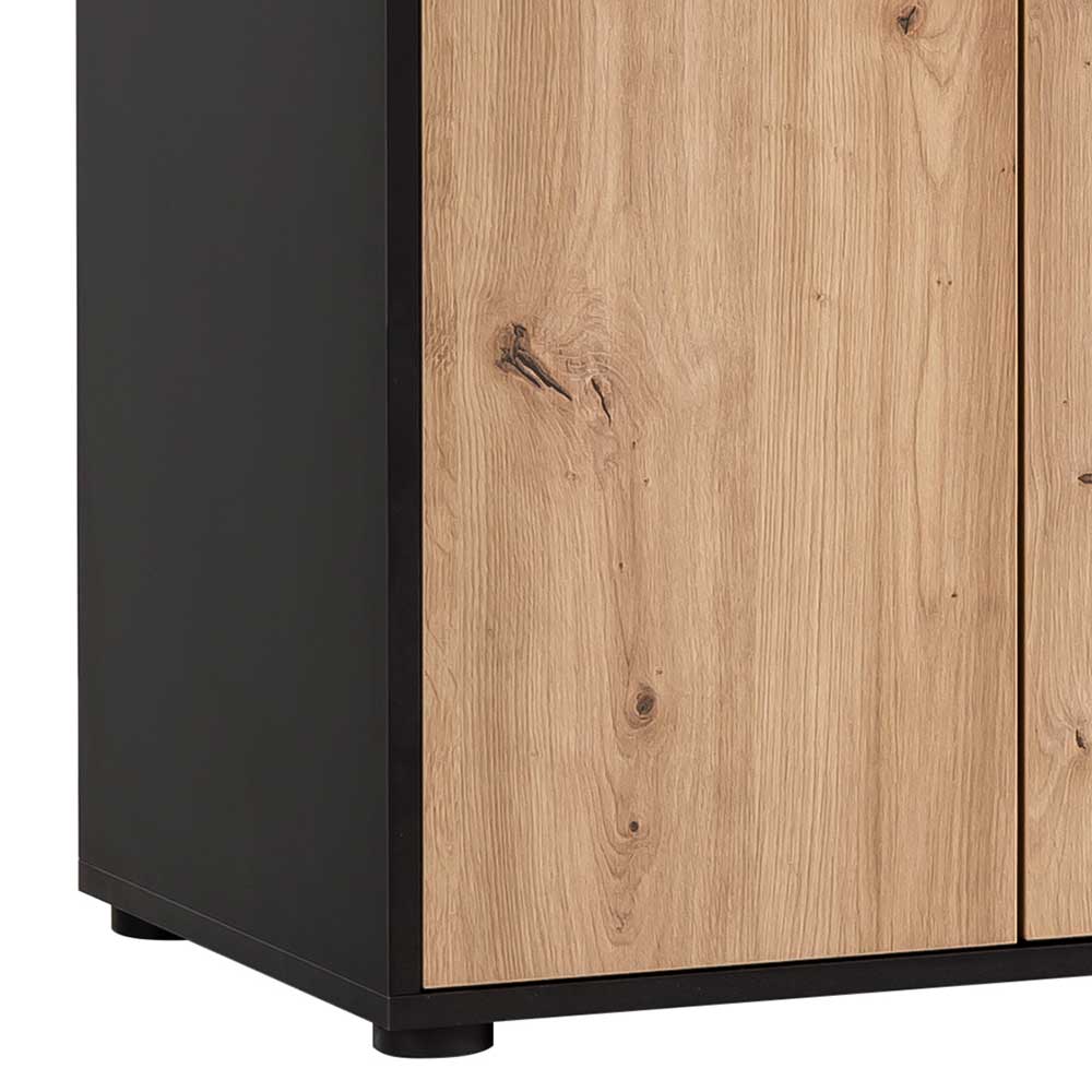 Aktenschrank in Wildeiche und Schwarz - Evasilica