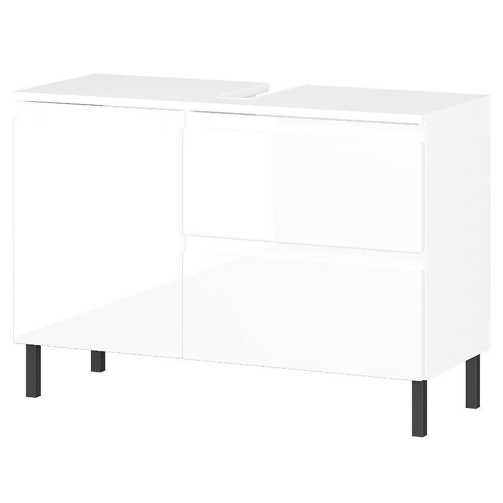 80 cm Waschbeckenschrank in Weiß Hochglanz - Loeesa
