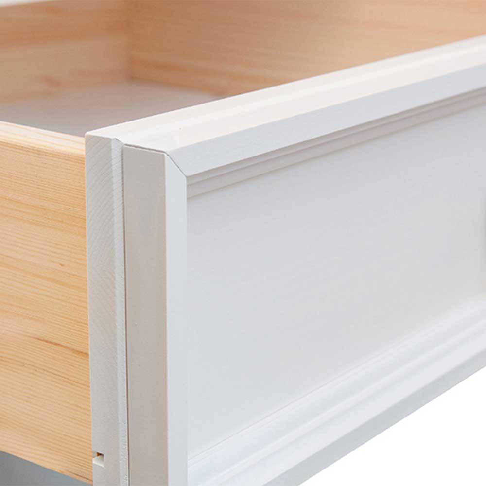 Kompaktes Landhaus TV Board mit zwei Schubladen - Bordona