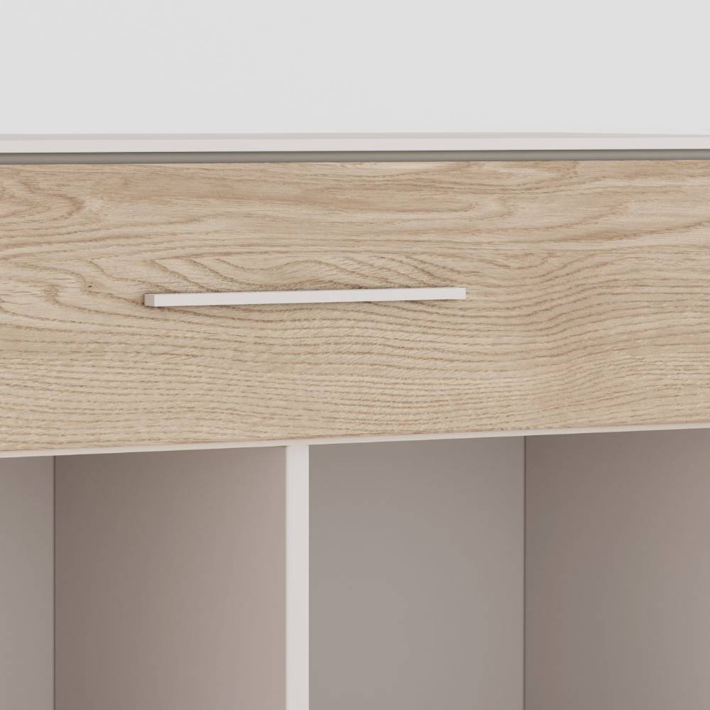 Vertiko in Eiche Bianco und Kreideweiß - Loca