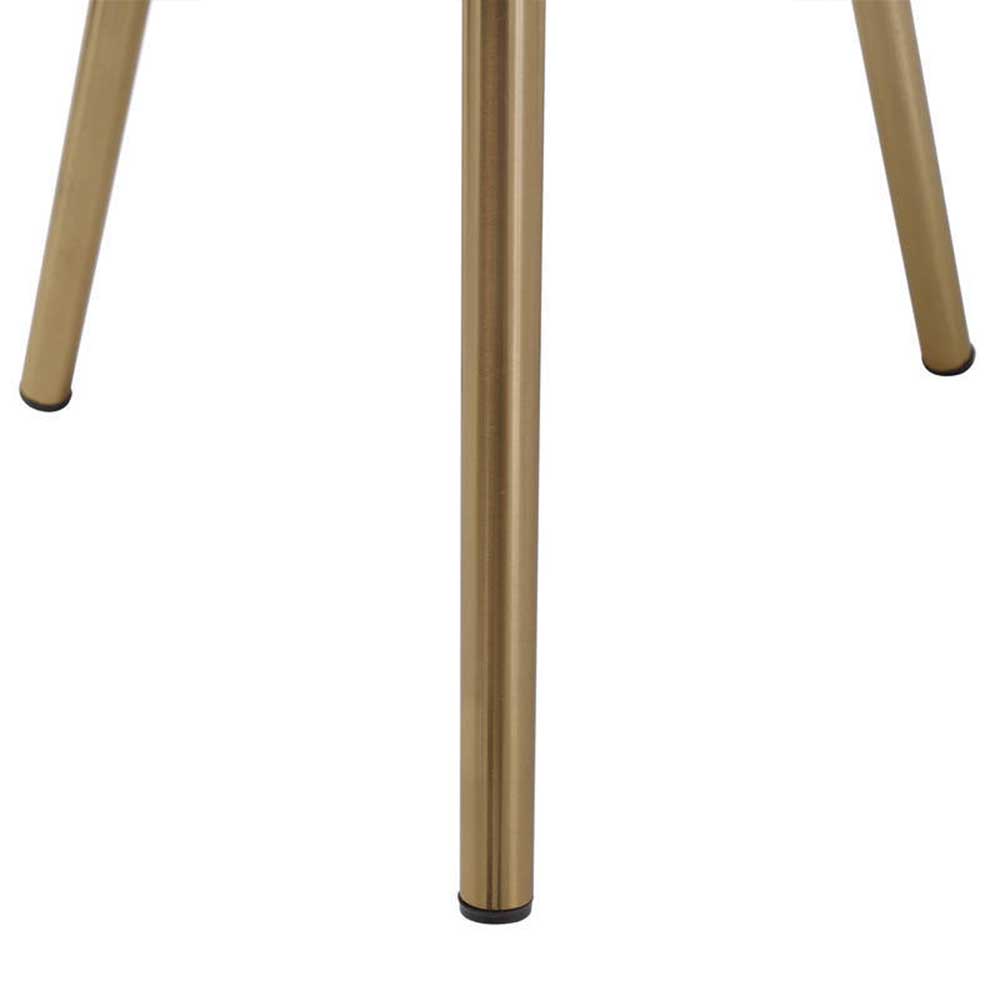 Design Beistelltisch in Cremeweiß mit Gold - Tayler