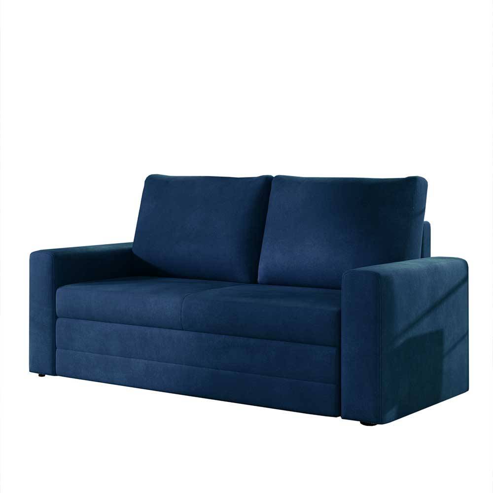 Bettsofa in Dunkelblau Velours - Viborg