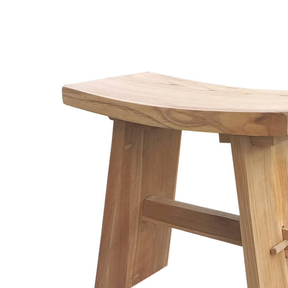 Japandi Holzhocker für Drinnen und Draußen - Ruamantico