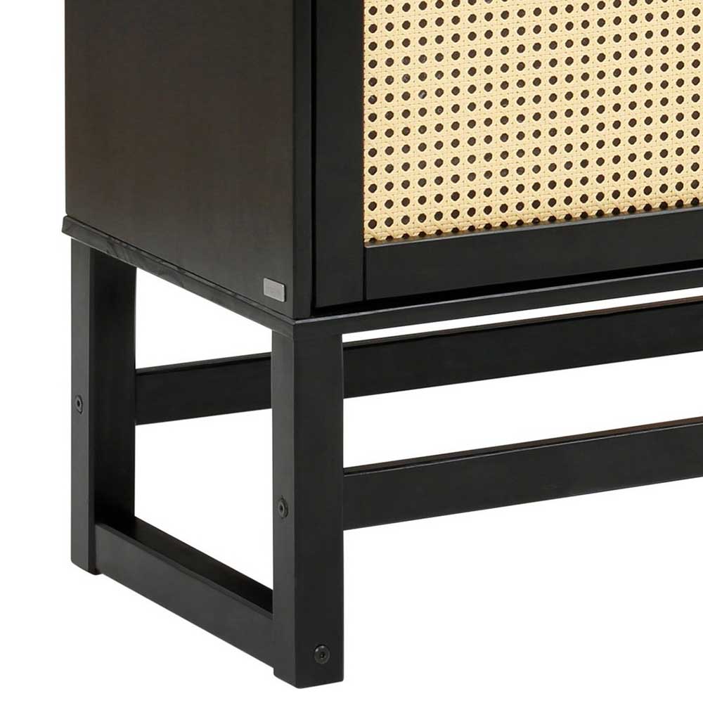 Dunkelbraunes Highboard mit Wiener Geflecht - Santiana