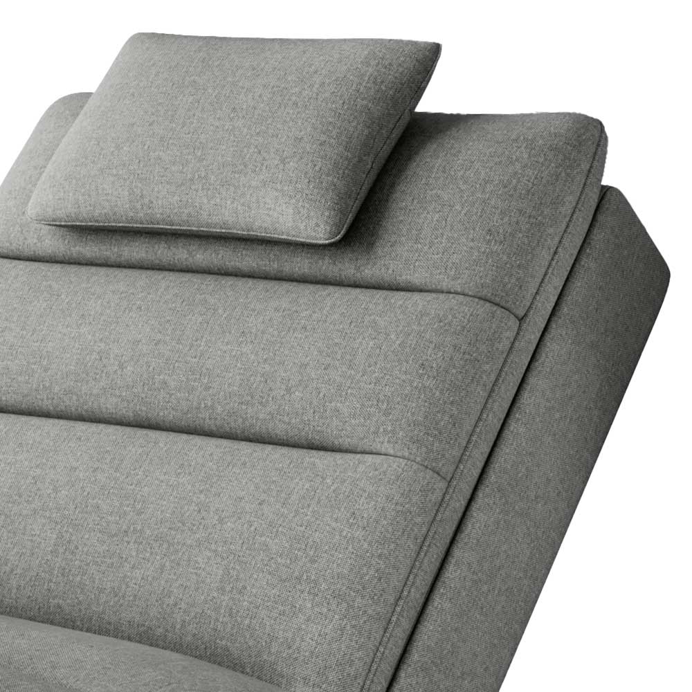 Relax Liegesessel in Grau Stoff - Hepepa