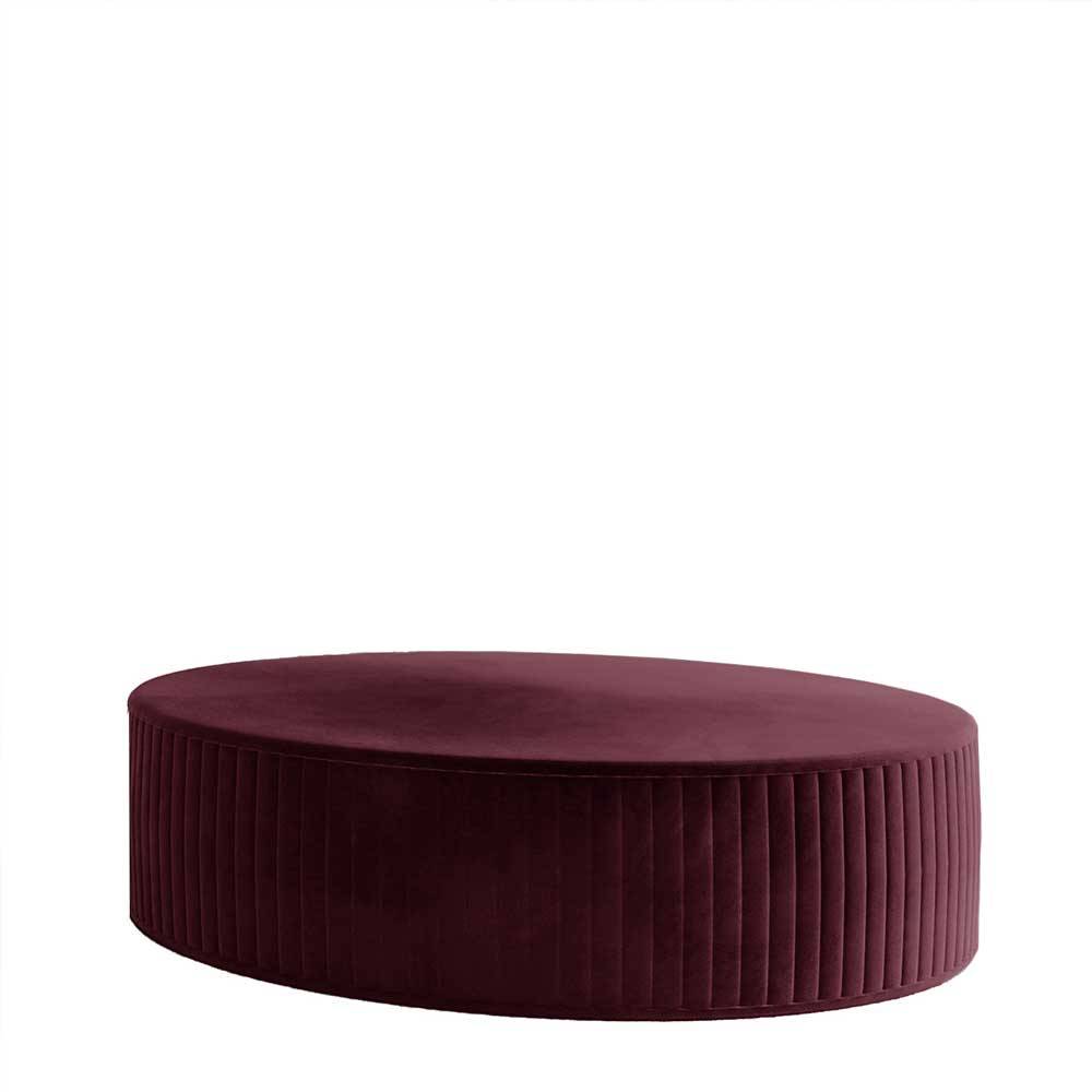 Scheibenförmiger Hocker in Bordeaux Rot - Capa