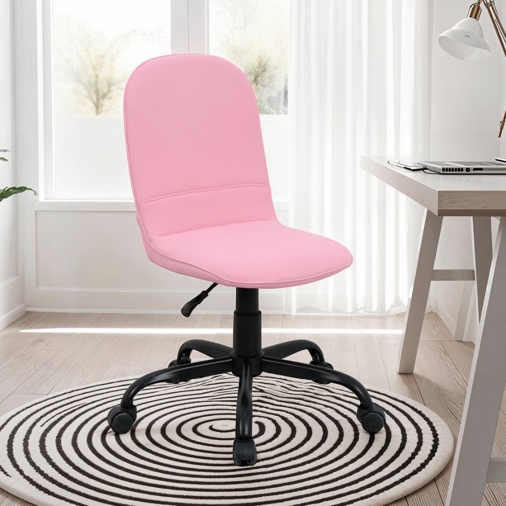 Kinder-Drehstuhl in Rosa Webstoff - Galatea