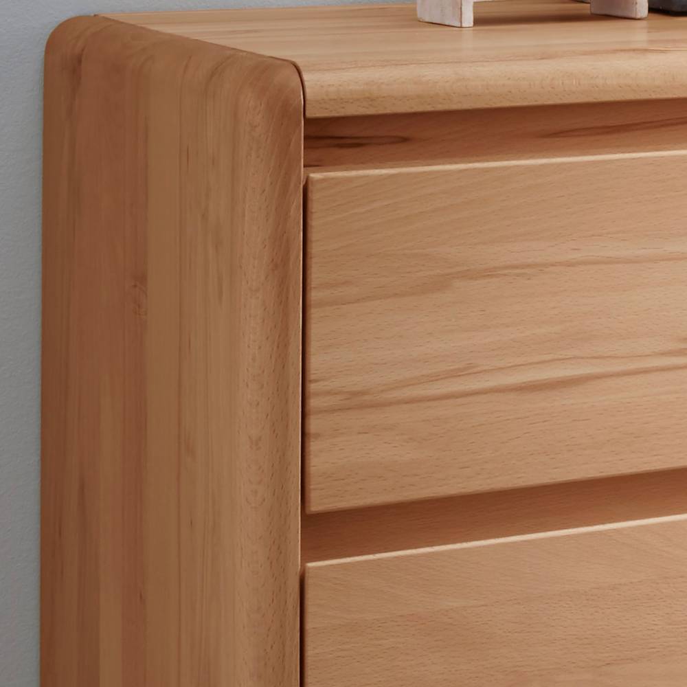 Kernbuche Sideboard mit abgerundeter Ecke und sichtbarer Holzmaserung, hochwertige Verarbeitung – Embus