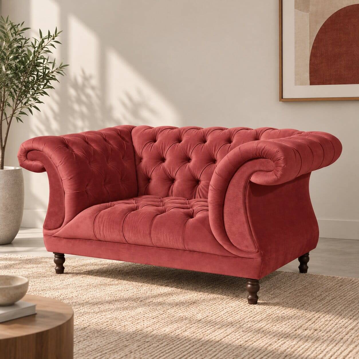 Roter Barock Sessel im XXL Format - Henissa