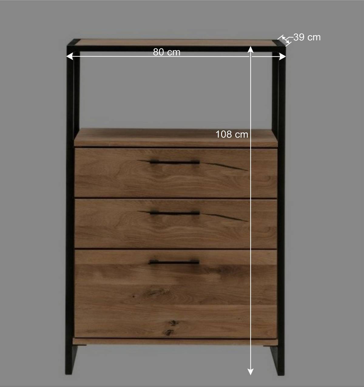 Industrial-Design-Highboard mit Ablage - Ingbo