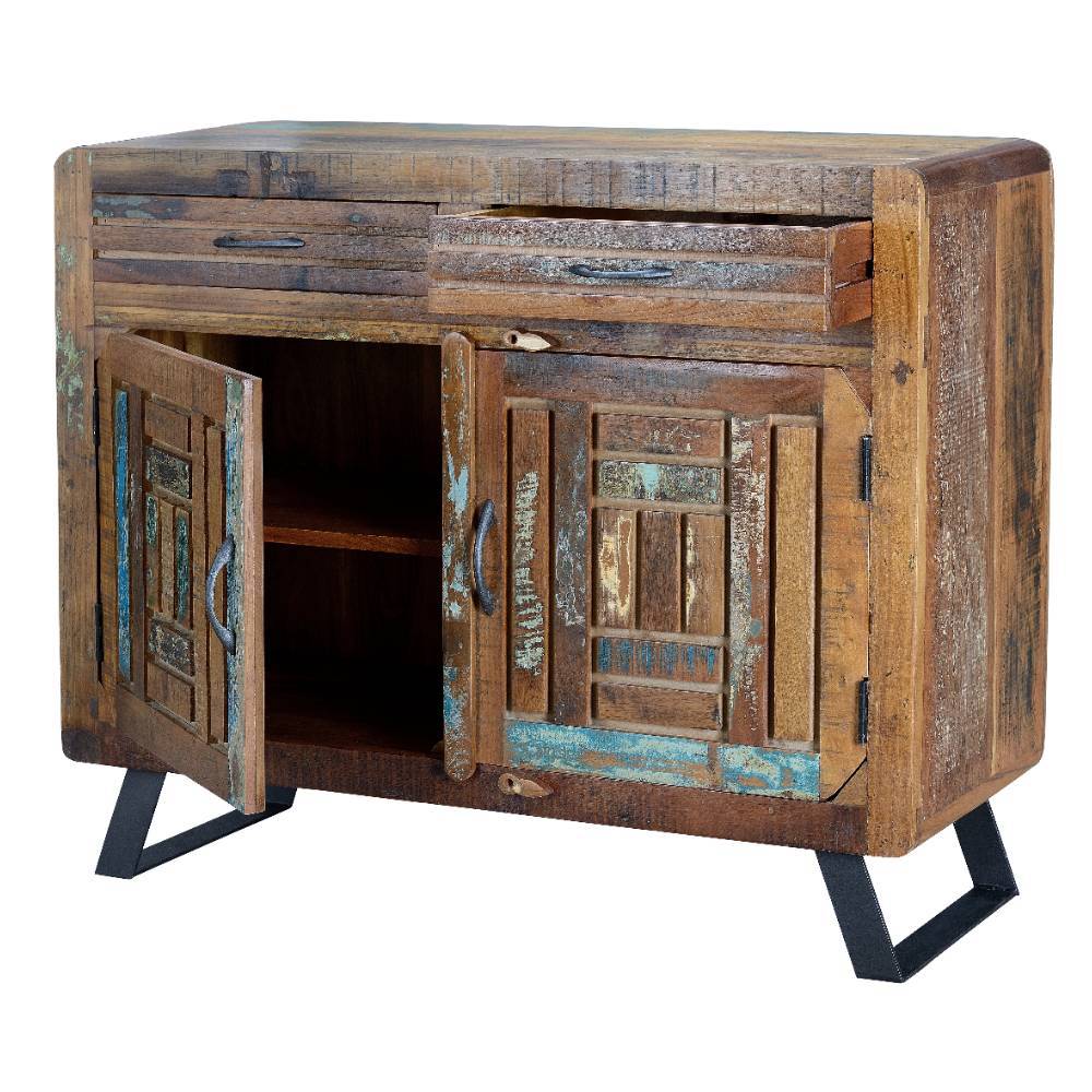 Shabby Chic Kombi-Kommode aus Recyclingholz - Tunar