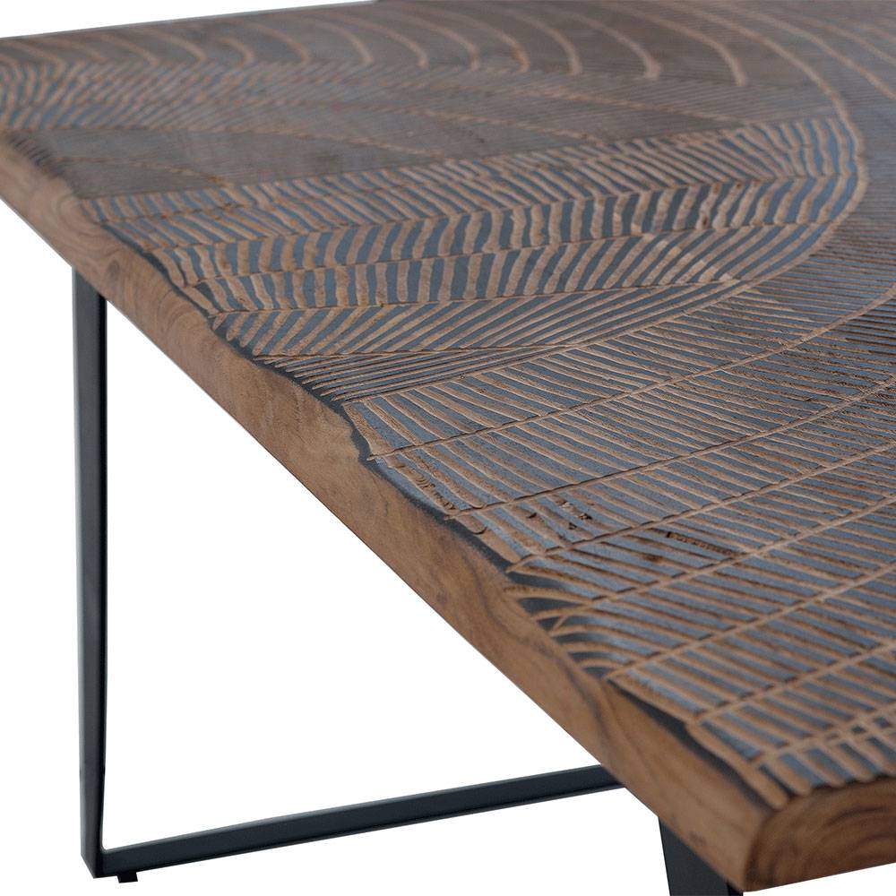 Design Esszimmertisch mit Baumkante Akazie - Merlan