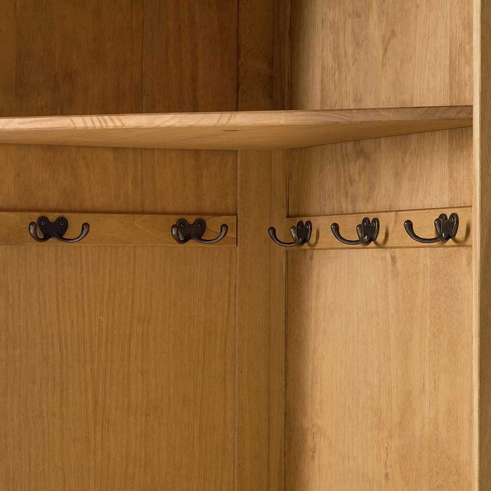 Eckgarderobe in Kiefer Natur - Kumico
