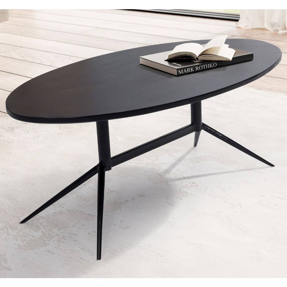 Ovaler Couchtisch in Schwarz - Zigarros