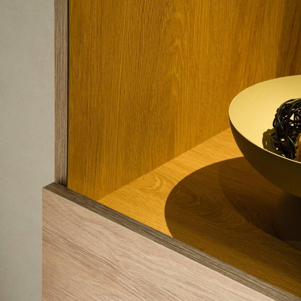Vitrine in Eiche Stone Holzoptik - Jaskin