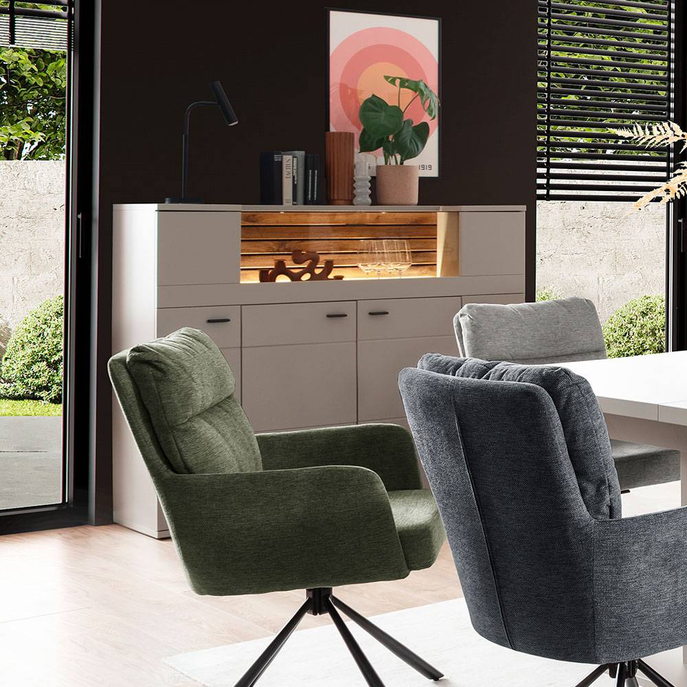 Wohnzimmerschrank mit Glas und Licht - Teorina